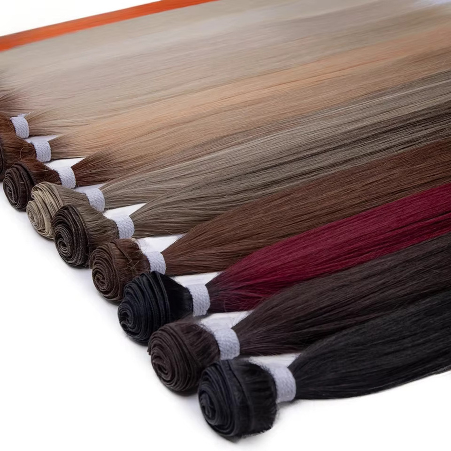 FREEDOM Haarverlängerungen Synthetisch, Ombre Blond Rotbraun, 71 cm, 200 g - Bild 3