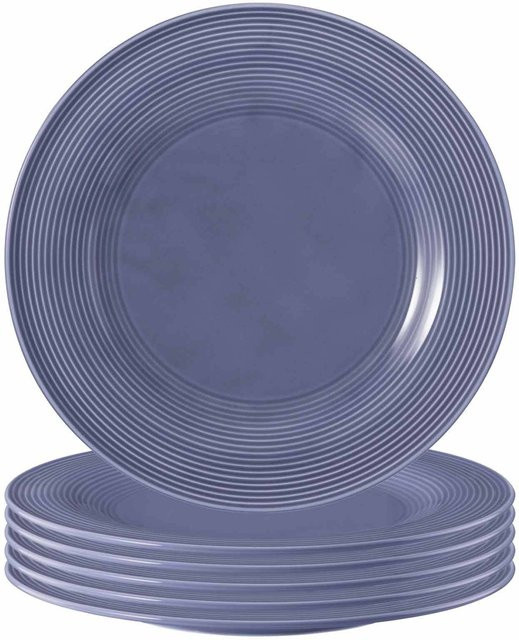 Seltmann Weiden Speiseteller Beat Color Glaze Blau Geometrisch 6er Set Durchmesser: 27,7 cm - Bild 1