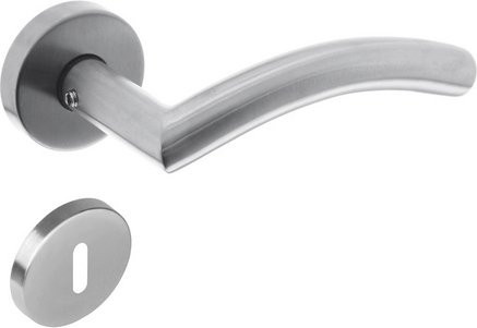Intersteel Türdrücker Lisa in Edelstahloptik Silber mit Rosetten B/H: 50 x 10 mm - Bild 1