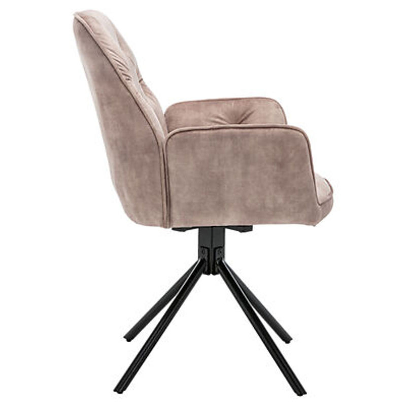byLIVING Sessel SARINA 2er-Set beige Vintage Samt mit Metallgestell B/H/T: 59,5 x 89 x 62 cm - Bild 3