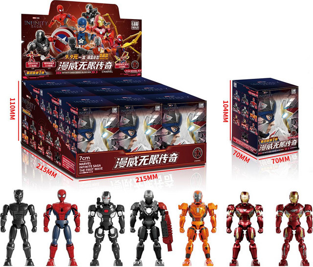 ZD Toys Infinity Saga Iron Man Spider-Man Captain America Actionfiguren, Marvel, Set / Bundle - Bild 1