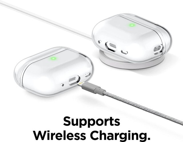 Stoßfeste und transparente Schutzhülle aus TPU für Apple AirPods Pro 2 in Grau - Bild 1