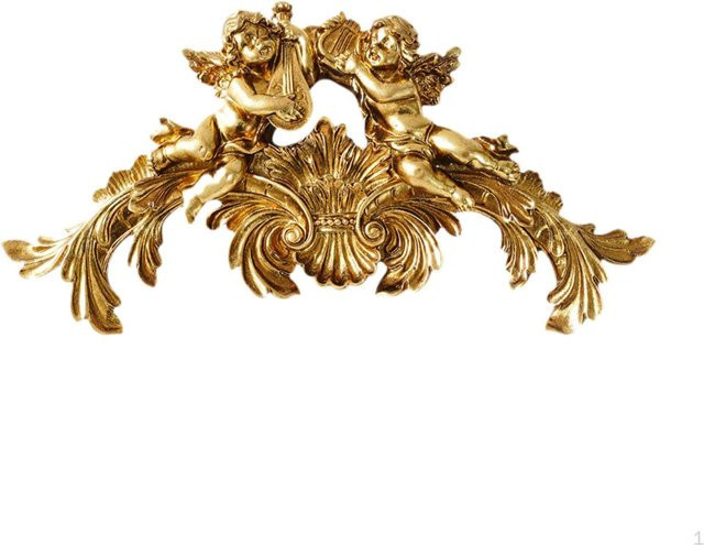 HomeDecor Mall Engel Wanddeko Skulptur Gold Hängendes Ornament - Bild 1