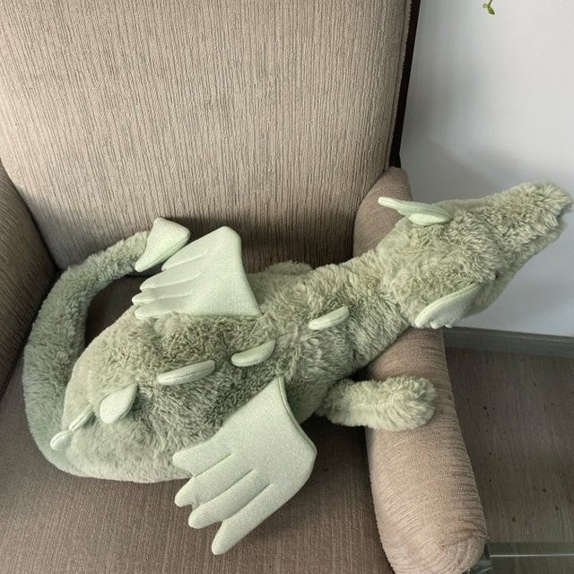 XUYUAN Dexter Grüner Drache Dekofigur in Grün als weiches Kawaii-Ornament für die Tischdekoration - Bild 1