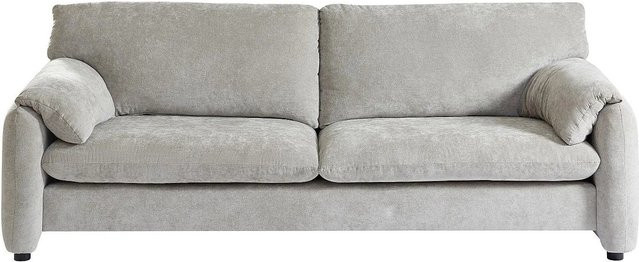 Vente-unique Sofa Opralio Grau mit Holzgestell und Stoffbezug Breite: 228 cm - Bild 1