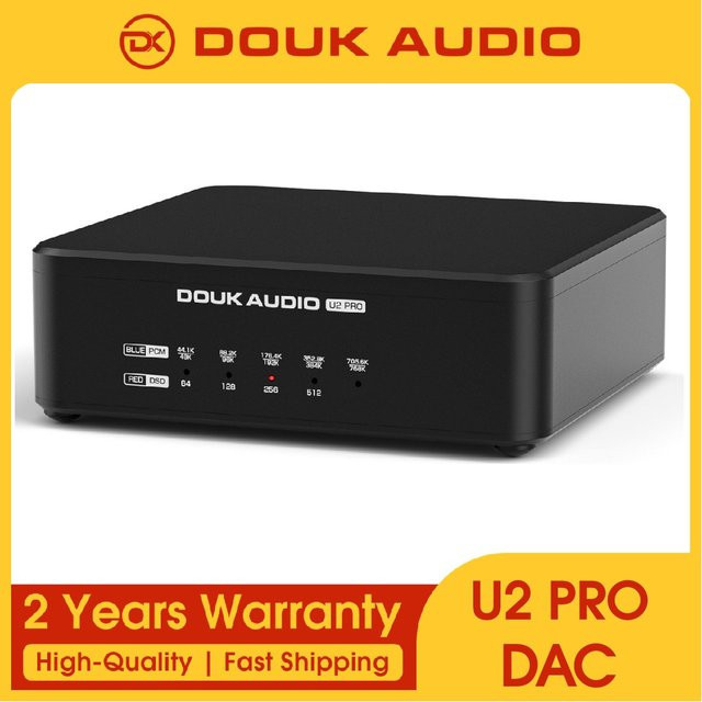 Douk Audio U2 PRO USB Digital Interface DDC Mini S/PDIF Konverter mit XMOS XU316 für DSD512, Schwarz - Bild 1
