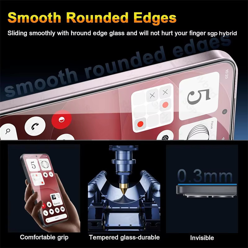 4 Stück Displayschutzfolie aus gehärtetem Glas für Nothing Phone (4a) Pro 5G, transparent - Bild 5