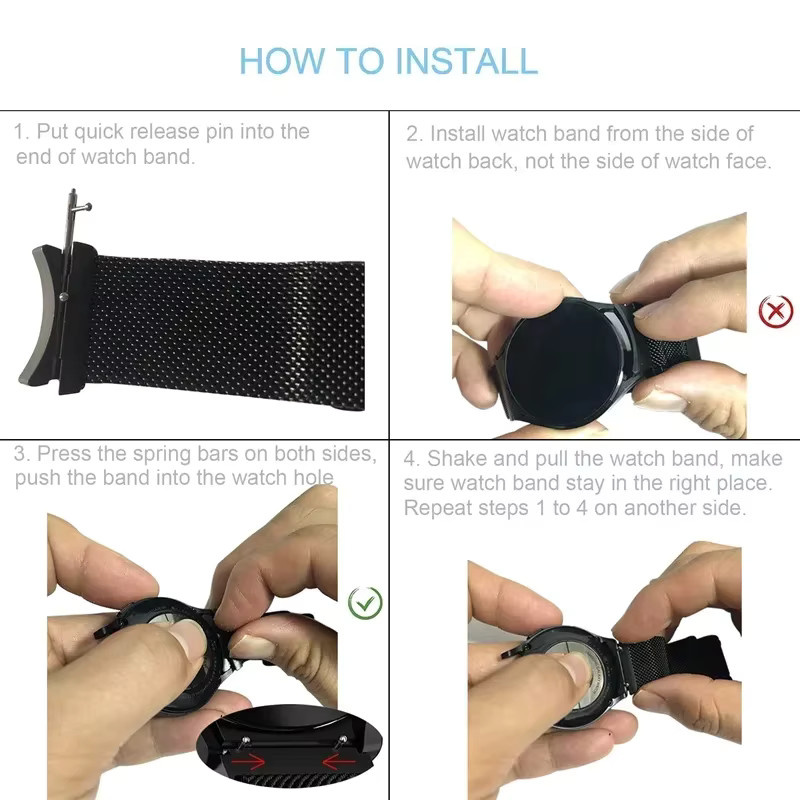 Uhrenarmband Milanese Loop, Edelstahl, Samsung Galaxy Watch - Bild 3