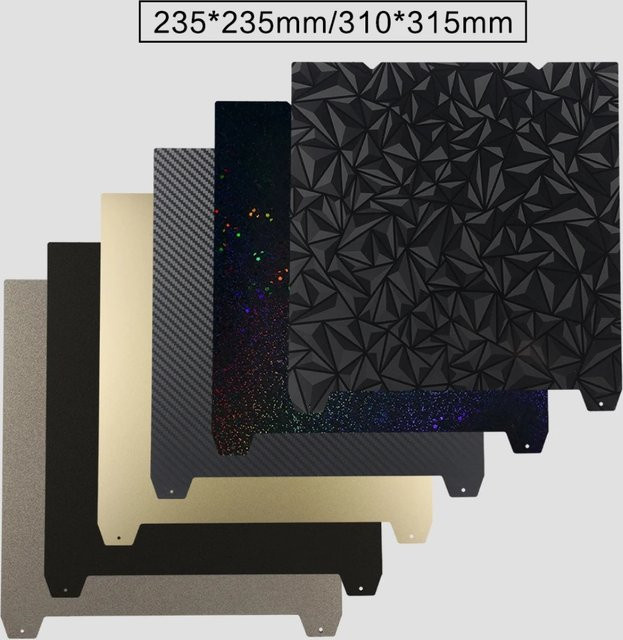 Creality PEI Stahlblech Bauplatte für K1, K1C und K1 Max, glatte Oberfläche für PET, PEO und PEY, Gold, B/T: 235 x 235 mm - Bild 1