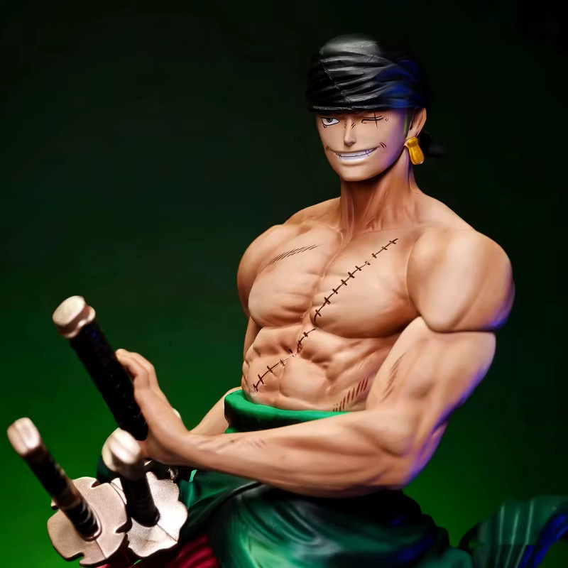 Bandai One Piece Jinshan Zoro Actionfigur, 26cm, mit Sockel - Bild 2