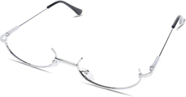 Dote Korrektionsbrille Halbrand, Metall, oval, silber, Damen - Bild 1