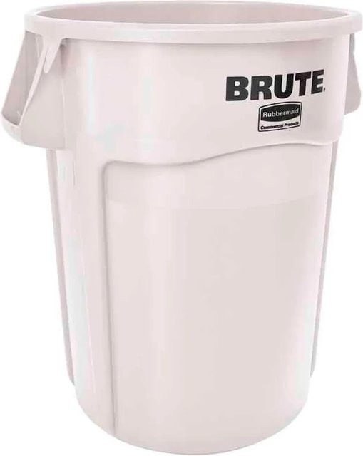 Rubbermaid Brute Runde Mehrzwecktonne mit Belüftungskanälen, Weiß, H x B x T: 79,6 x 71,7 x 61,2 cm - Bild 1