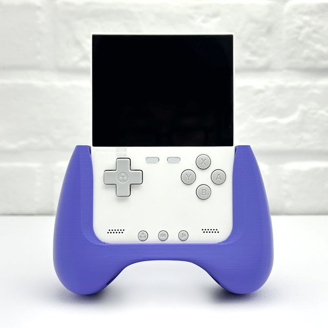 SUMMEROCKS Ergonomisches 3D-Gedrucktes Griff-Zubehör für Trimui Brick Handheld in Weiß und Lila - Bild 1