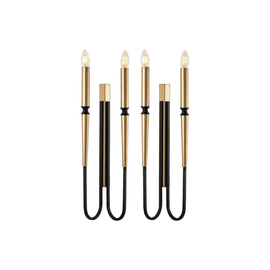Vente-unique Wandlampe Ovyla in Schwarz und Goldfarben aus Metall - Bild 2