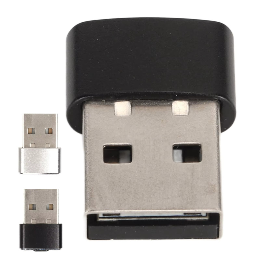 Qiilu USB-Maus-Jiggler aus Metall mit Ein-/Ausschalter und 2 Modi für PC und Laptop in Schwarz oder Silber - Bild 2