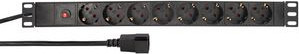 LogiLink PDU8C03 PDU mit 8x CEE 7/3 Steckdosen in Schwarz - Bild 1