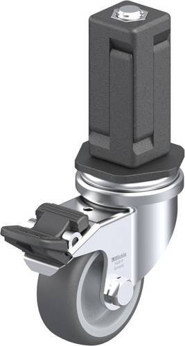Blickle LRA-PATH 50G-FI-EV04 Lenkrolle mit Feststeller in Grau, Rad-Durchmesser: 50 mm, Tragfähigkeit: 75 kg - Bild 1