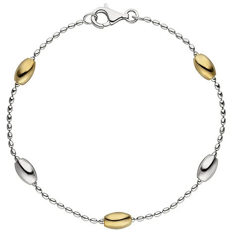 Colfem Armband 925 Sterling Silber, bicolor vergoldet, 19 cm, Unisex - Bild 1