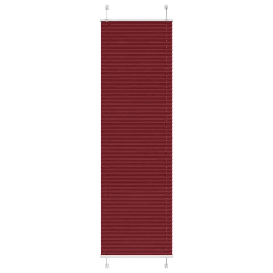 vidaXL Plissee Bordeauxrot semi-transparent aus Polyester, B: 65 cm, H: 200 cm - Bild 2