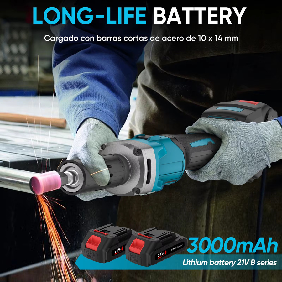 Makita kabelloser bürstenloser Stabschleifer mit 2000 W und 4 Geschwindigkeitsstufen, 35.000 U/min, passend für 18 V Akku, Blau - Bild 5