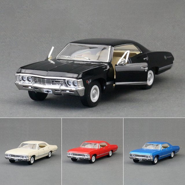 MAKEDA Corvette Impala, Oldtimer Modell, Metall, Weiß - Bild 1