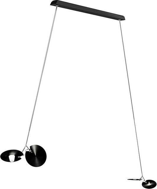 Baltensweiler OyO D 2 LED-Deckenleuchte in Schwarz eloxiert mit einstellbarer Höhe und 3000K Lichtfarbe - Bild 1