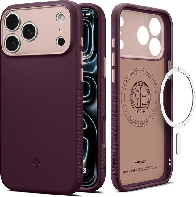 Spigen Caseology Nano Pop MagSafe-Hülle für Apple iPhone 18 Pro Max und iPhone 17 Pro Max in Weinrot - Bild 1
