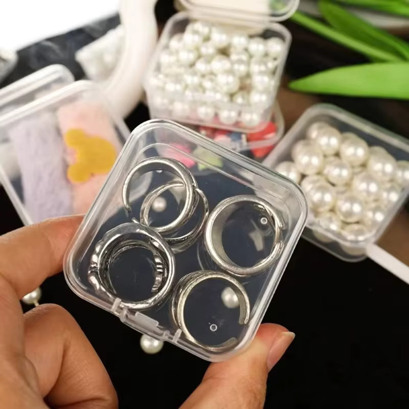 TMZ 10er Set Mini Kunststoff Lagerboxen Transparent aus PP für Schmuck und Kleinteile - Bild 2