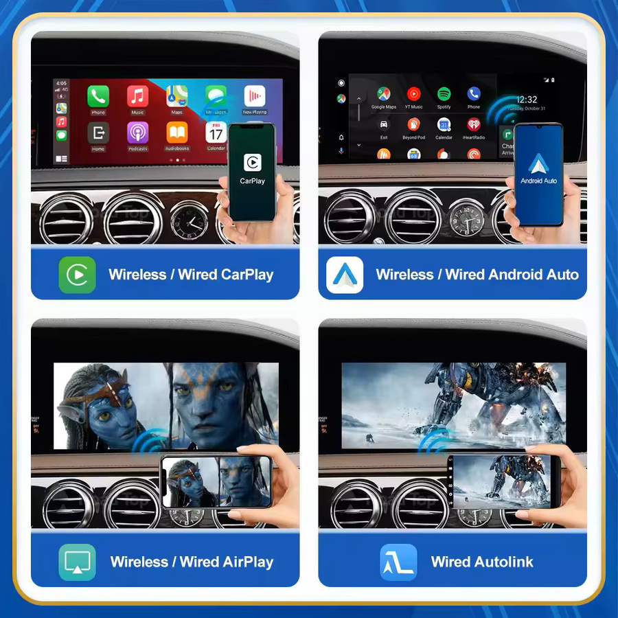 REEIIO Kabelloses CarPlay und Android Auto Interface für Mercedes Benz S-Klasse W222 NTG5.0 (2014-2018) mit Mirror Link und AirPlay - Bild 4