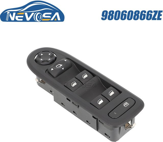 Nevosa Hauptschalter für elektrische Fensterheber für Peugeot 208 308 408 508 in Schwarz (96666289ze) - Bild 1