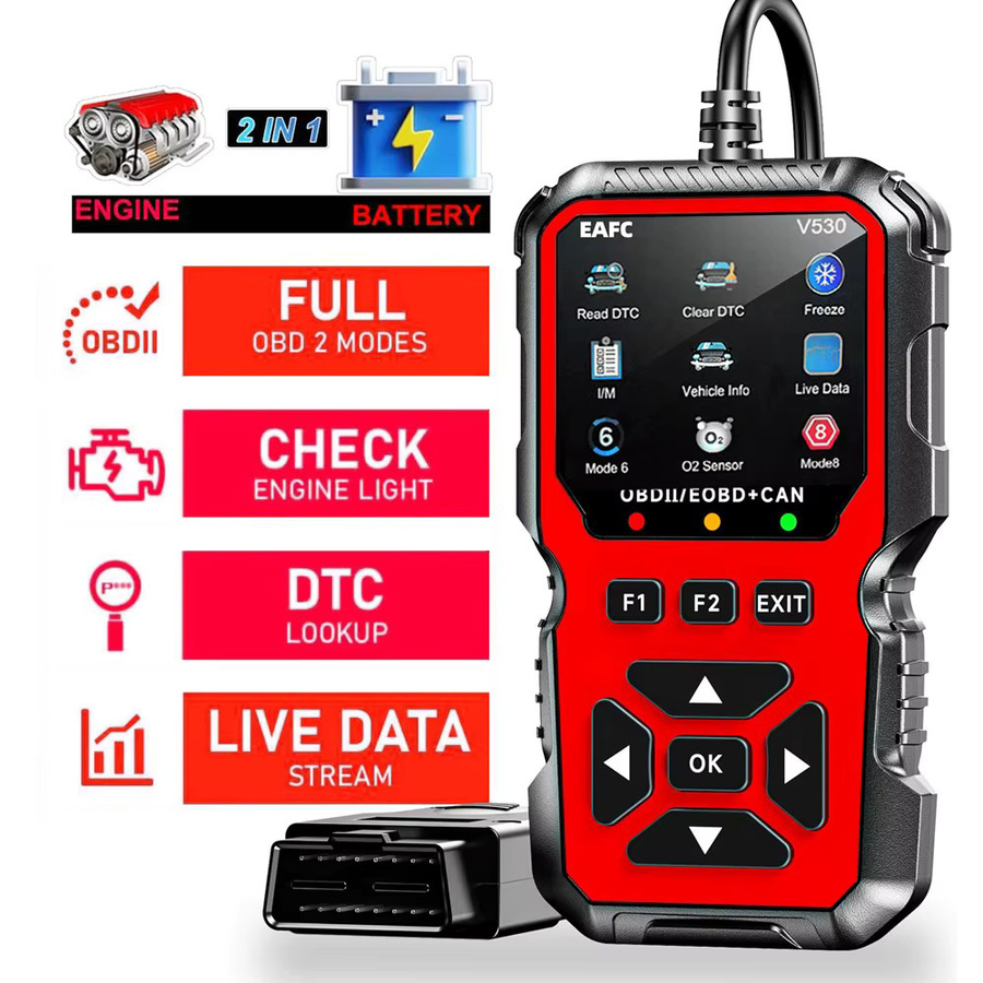 EAFC Auto OBD2-Scanner Diagnosegerät zur Fehlercode-Auslesung für alle OBD II Protokoll-Fahrzeuge ab Baujahr 2000 - Bild 5