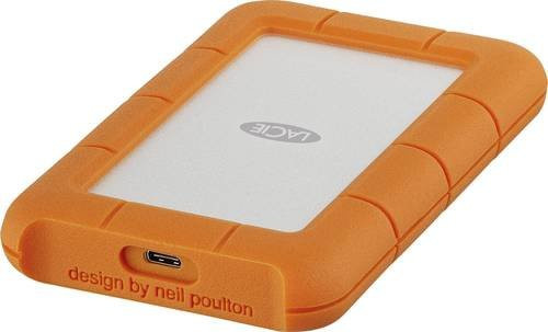LaCie Rugged Externe Festplatte 4TB USB-C Silber Orange - Bild 1