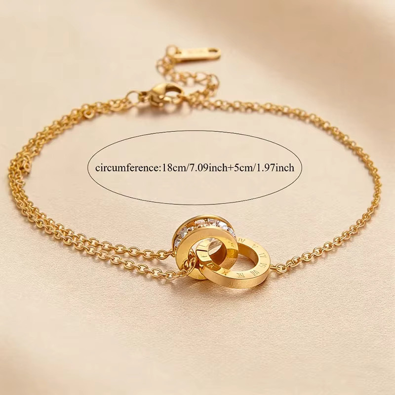 LUXUKISSKIDS Armband, vergoldetes Edelstahl, Zirkonia, Damen, Mädchen - Bild 3