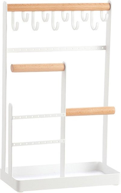 Multifunktionaler TOMTOP JMS Schmuckständer für Ohrringe und Armbänder in Weiß mit minimalistischem geometrischem Design - Bild 1