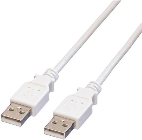 Value USB 2.0 Kabel mit USB-A Stecker in Weiß, Länge: 0,80 m, geschirmt - Bild 1