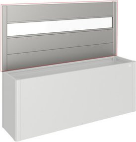 Biohort Sichtschutzelement DaVinci aus Metall und Acrylglas in Grau, H x B: 91 x 201 cm - Bild 1