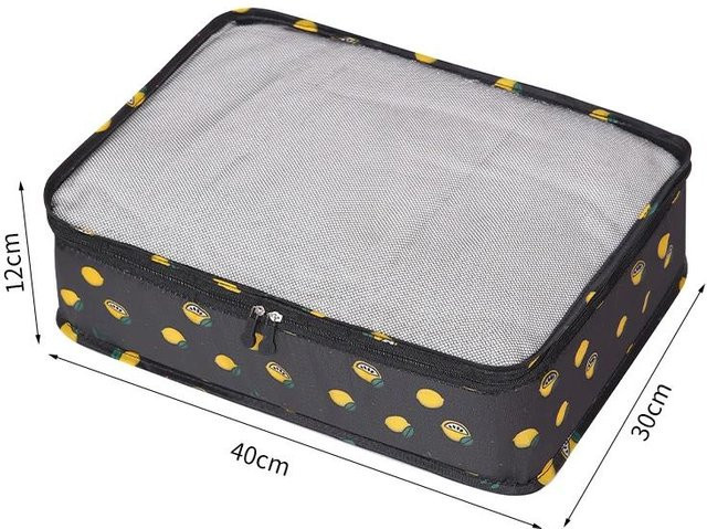 The Red Sun Reisetasche als Kleider-Organizer mit Netzeinsatz und Tragegriffen, Schwarz, B/T/H: 40,0 x 30,0 x 12,0 cm - Bild 1