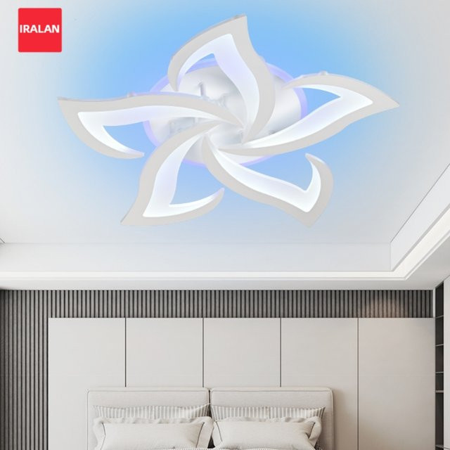 IRALAN Lotus LED Deckenleuchte in Weiß – Moderne Luxus Deckenlampe für Schlafzimmer und Wohnräume - Bild 1