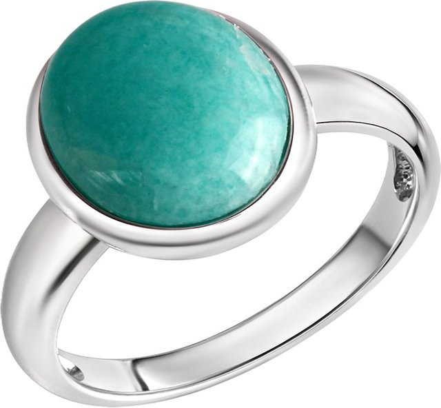 Zeeme Gemstones Ring 925 Silber, rhodiniert, Amazonit, Damen - Bild 1