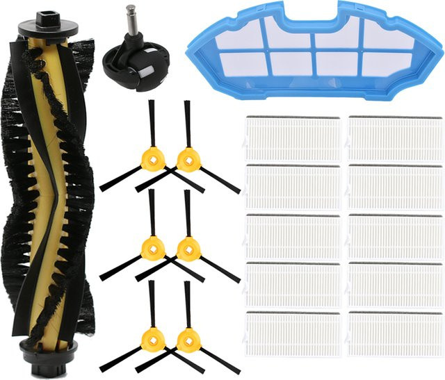 Rollenseitenbürstenabdeckung und Hepa-Primärfilter Set für Ecovacs Deebot N79S N79, CONGA EXCELLENCE 990 und Eufy RoboVac 11 11C, Multicolor - Bild 1