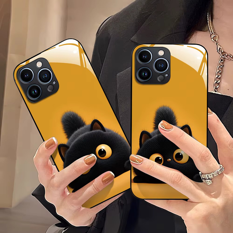 AKABEILA Handyhülle aus gehärtetem Glas mit Katzen-Design für Samsung Galaxy A57 5G A56 A55 A54 A37 A36 A34 A33 A17 A16 A15 A14 A13 A12 A53 A52 - Bild 4