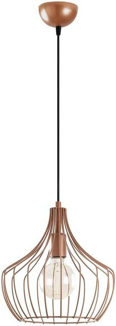 Opviq Pendelleuchte Mezopotamya in Kupfer, moderne Metall-Hängeleuchte mit 1 E27 Fassung, Breite: 27 cm, Höhe: 126 cm, Tiefe: 27 cm - Bild 1
