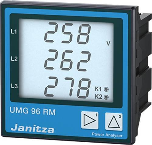 Janitza UMG 96RM-P Universalmessgerät L-N: 10-300 VAC, L-L: 18-520 VAC in Blau - Bild 1