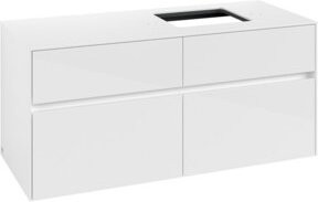 V&B Waschtischunterschrank Collaro in Glossy White mit Waschbeckenanschluss rechts, B/T/H: 120 x 54,8 x 50 cm - Bild 1
