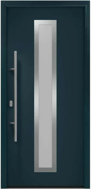 EcoStar Haustür Isopro IP 700S mit Glaseinsatz in Anthrazitgrau, B: 110 cm, H: 210 cm, DIN Links - Bild 1