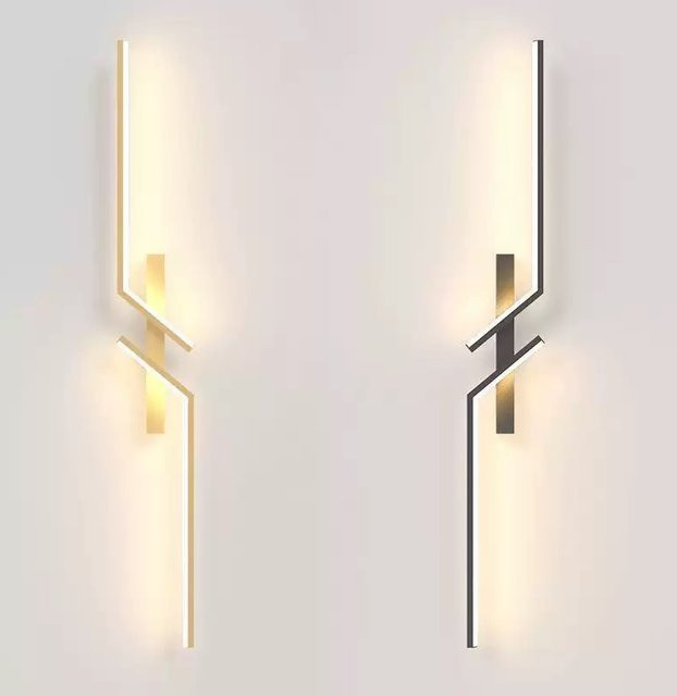 DAMIASMIL LED Wandlampe in Weiß mit warmweißem Licht, minimalistisches Design aus Metall für Wohnzimmer, Schlafzimmer oder als TV-Hintergrundbeleuchtung - Bild 1