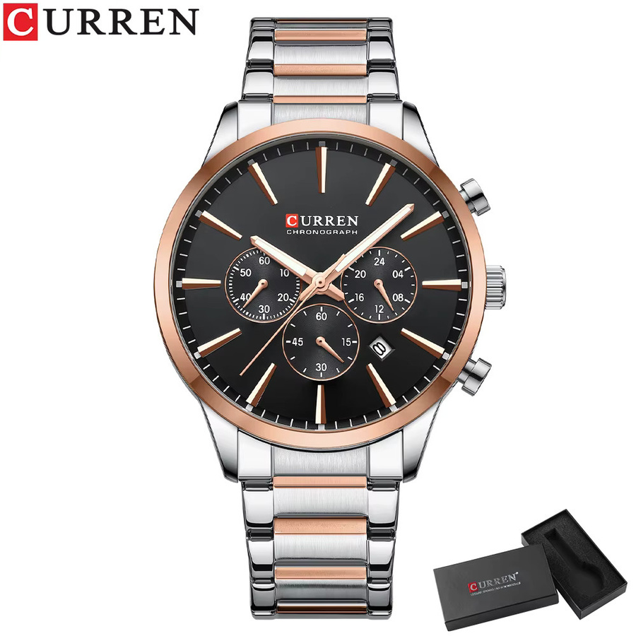 CURREN Chronograph, Quarz, Edelstahl, Bicolor, Herren - Bild 2
