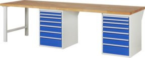 Rau Werkbank 7517A8 mit 14 Schubladen, Multicolor, B/T/H: 300 x 90 x 89 cm - Bild 1