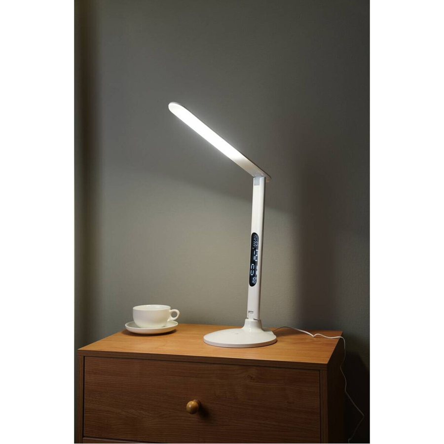 Pocoline Tischleuchte Time LED aus Kunststoff in Weiß B: 19 cm, H: 50 cm - Bild 3