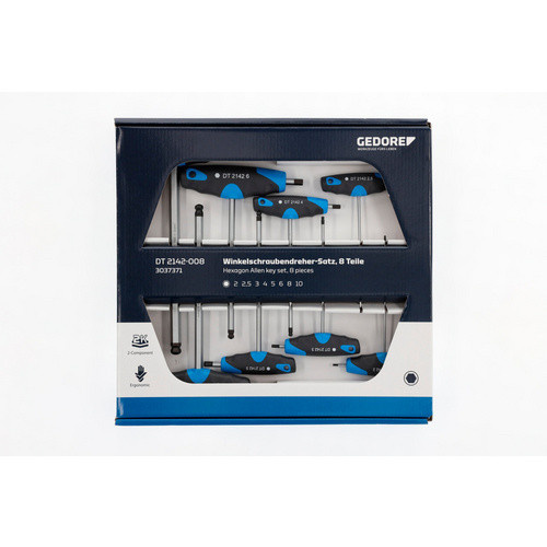 Gedore DT 2142-008 Winkelschraubendreher-Set, 8-teilig, blau/schwarz - Bild 2